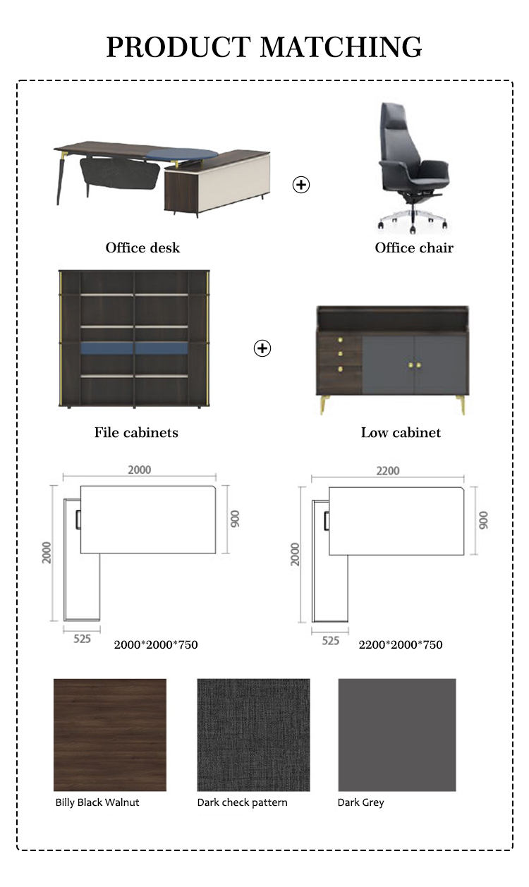 black office furniture table and chairs manufacturer