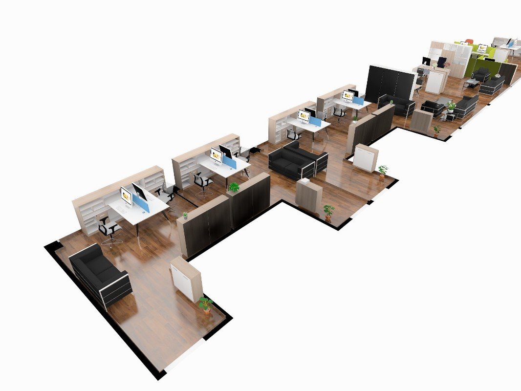Financial company office furniture project case