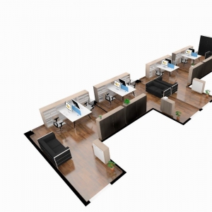 Financial company office furniture project case