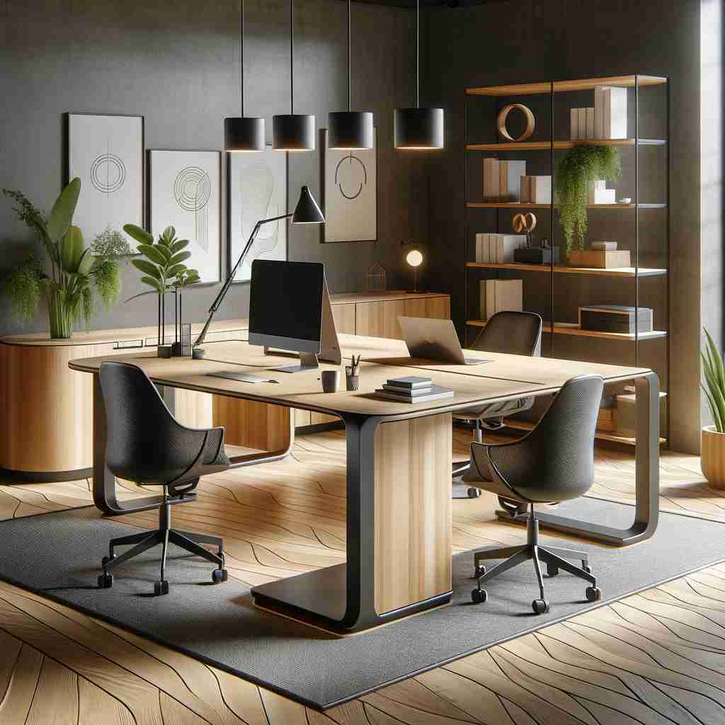 Modern particle board office desk custom